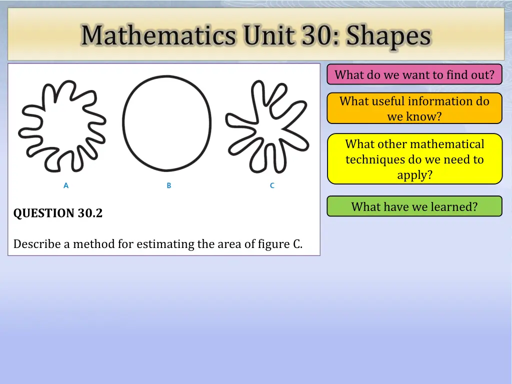 mathematics unit 30 shapes 5