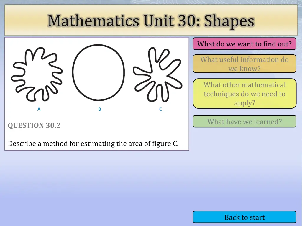 mathematics unit 30 shapes 6