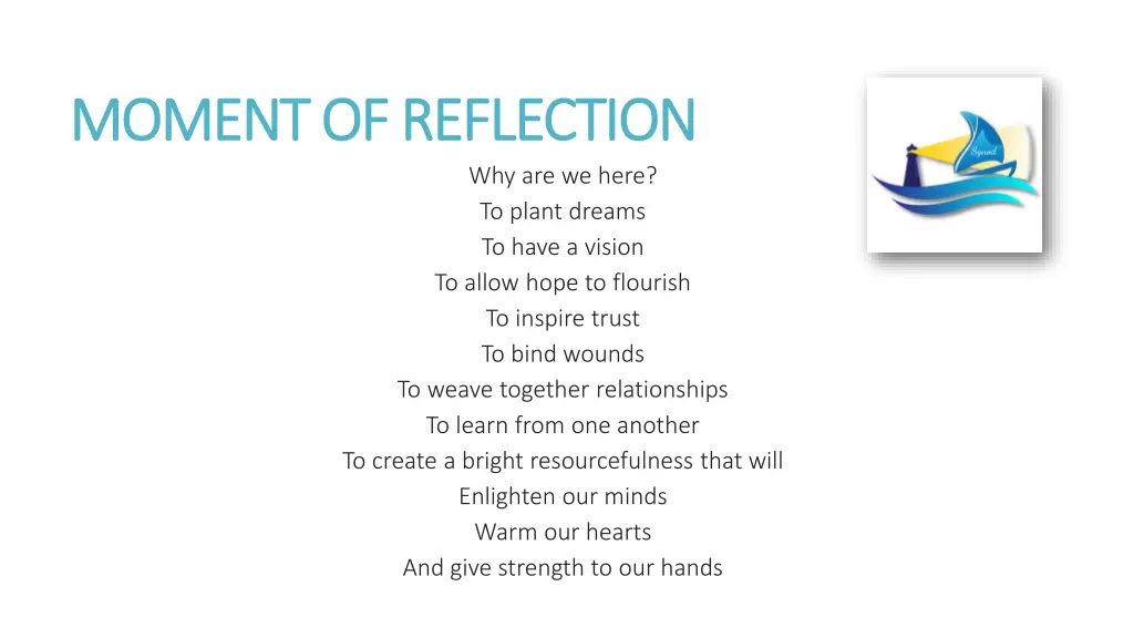 moment of reflection moment of reflection