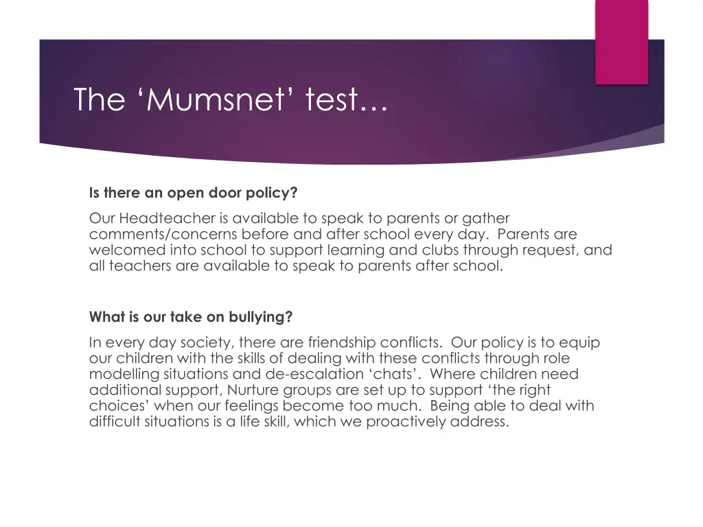 the mumsnet test 3