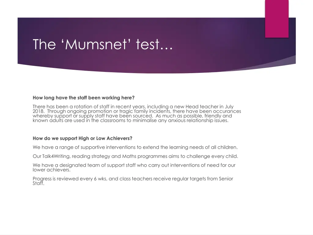 the mumsnet test 4