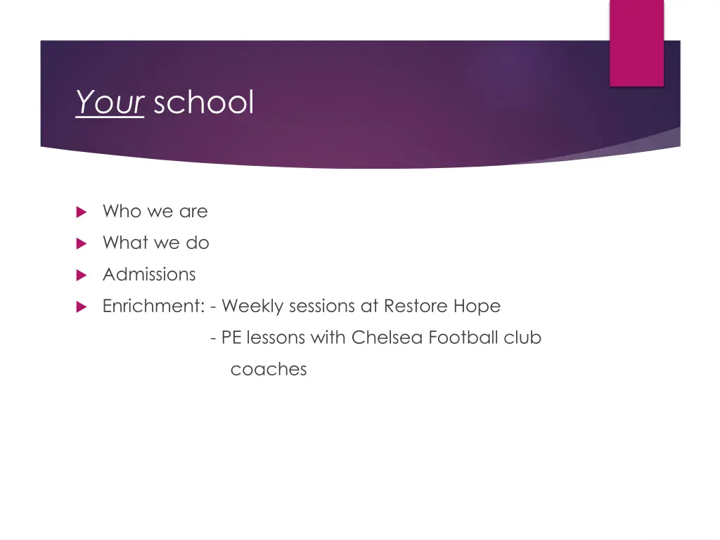 your school