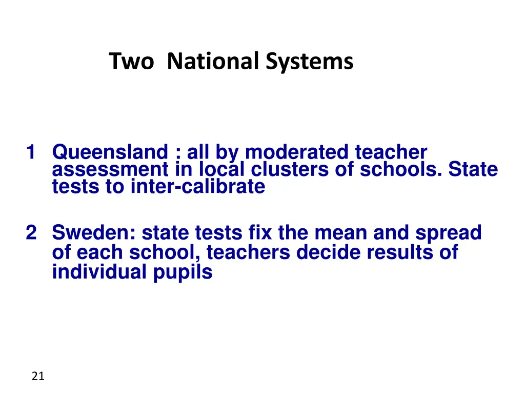 two national systems
