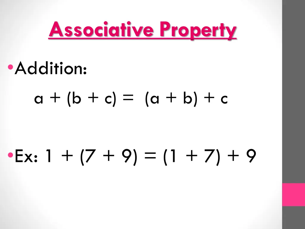 associative property 1