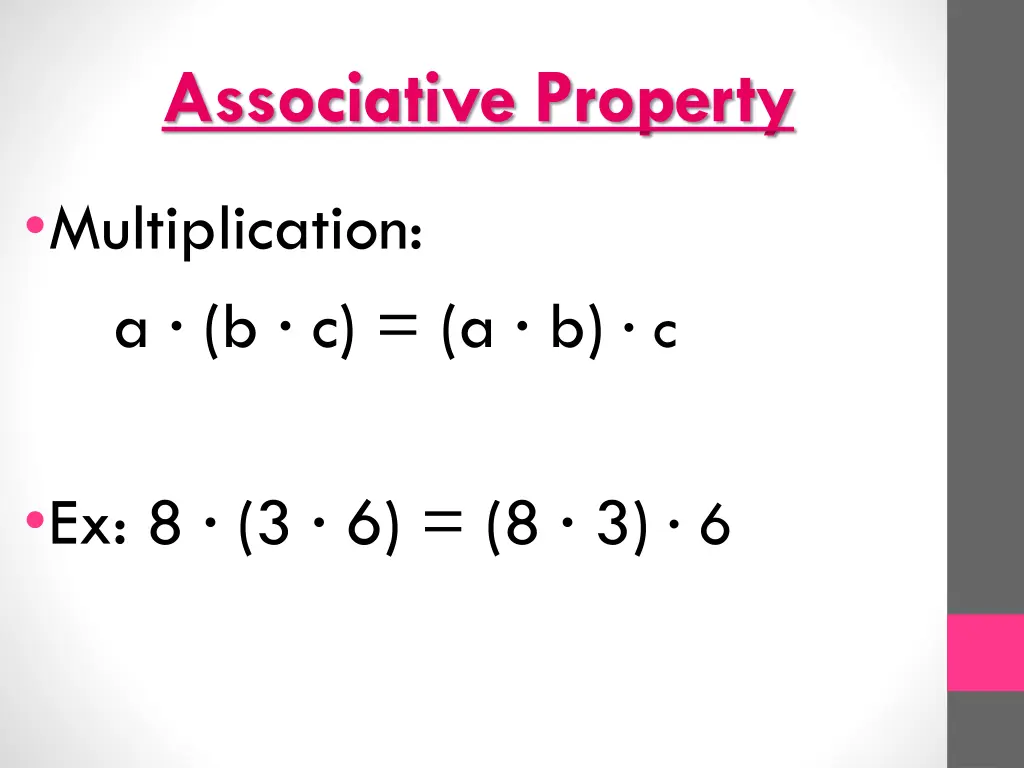 associative property 2