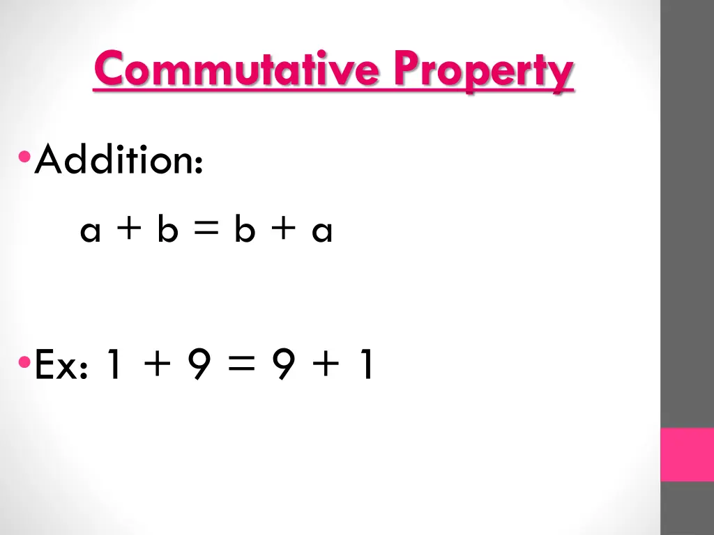 commutative property 1