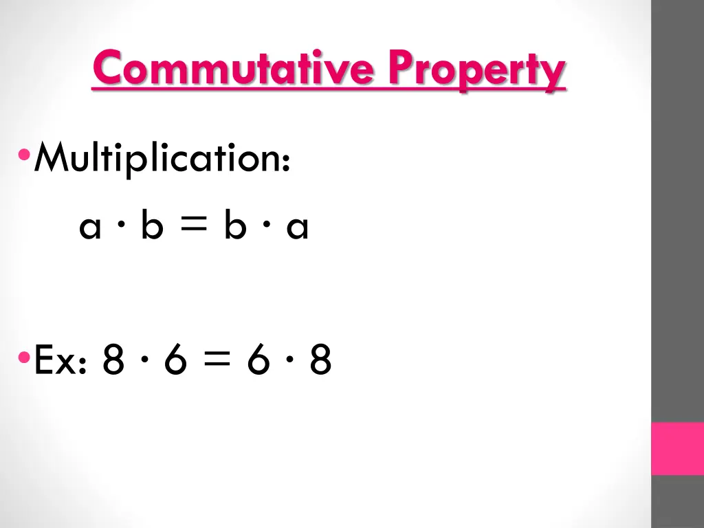 commutative property 2
