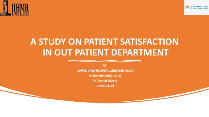 a study on patient satisfaction in out patient