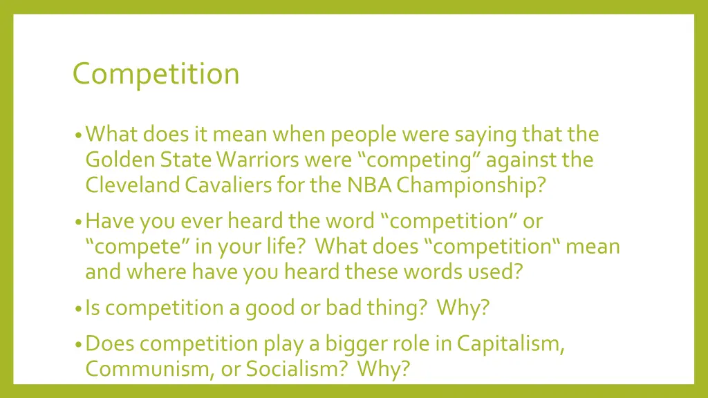 competition