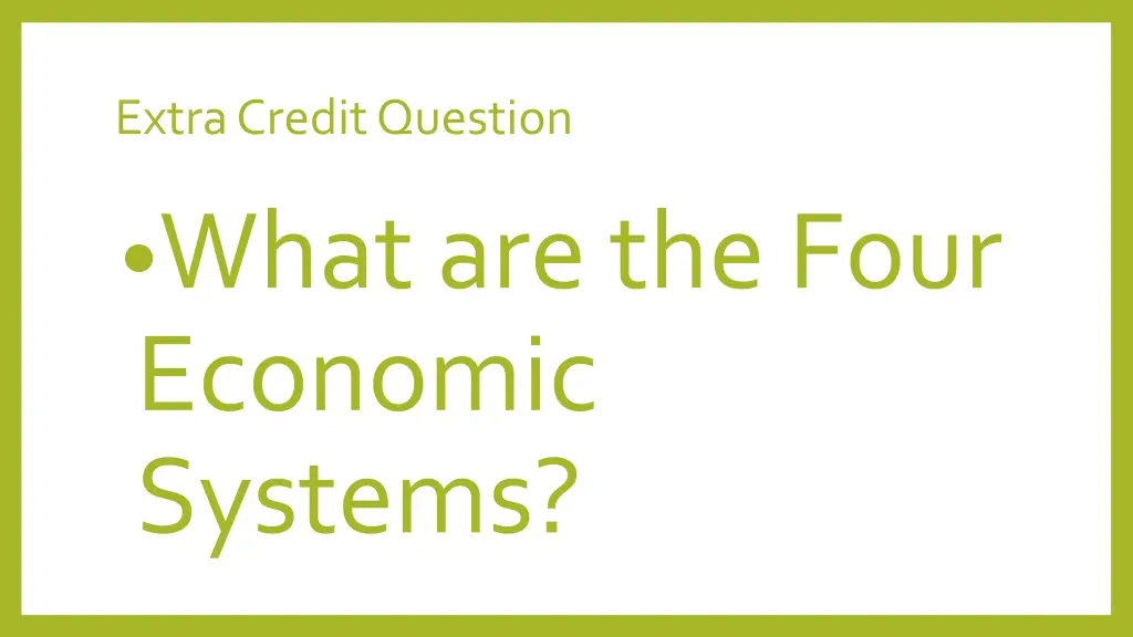 extra credit question