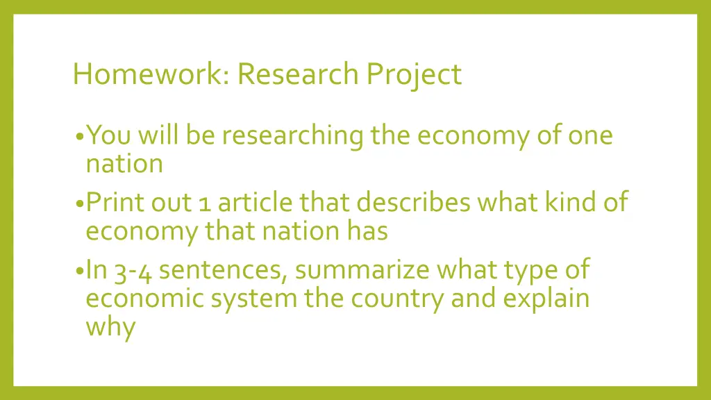 homework research project
