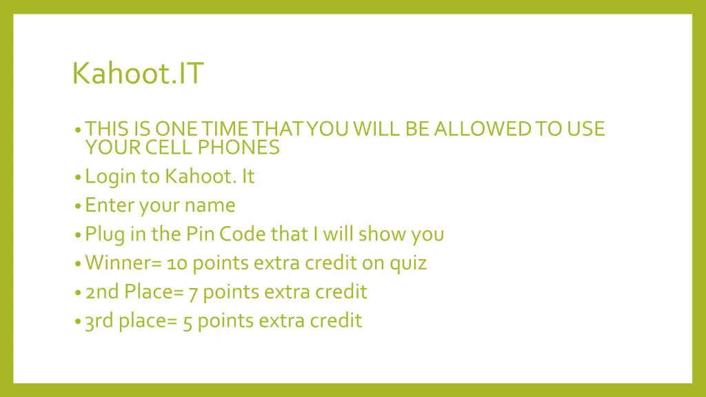 kahoot it