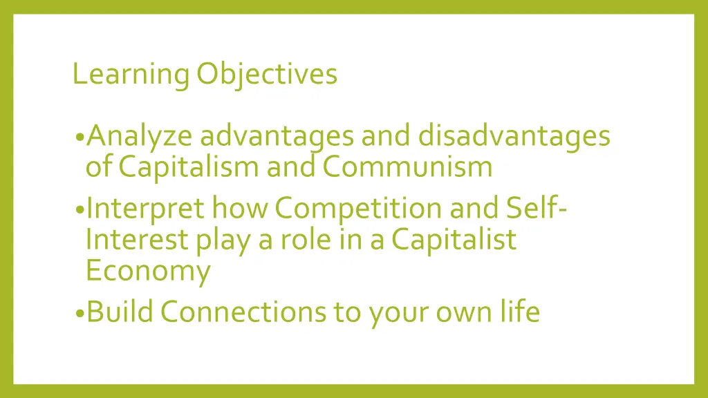 learning objectives 3