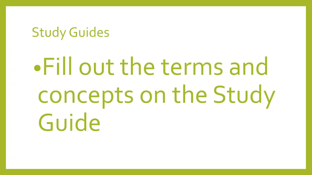 study guides