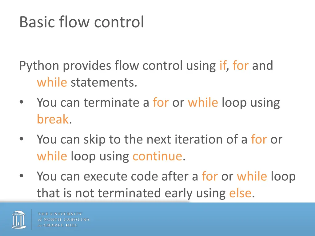 basic flow control