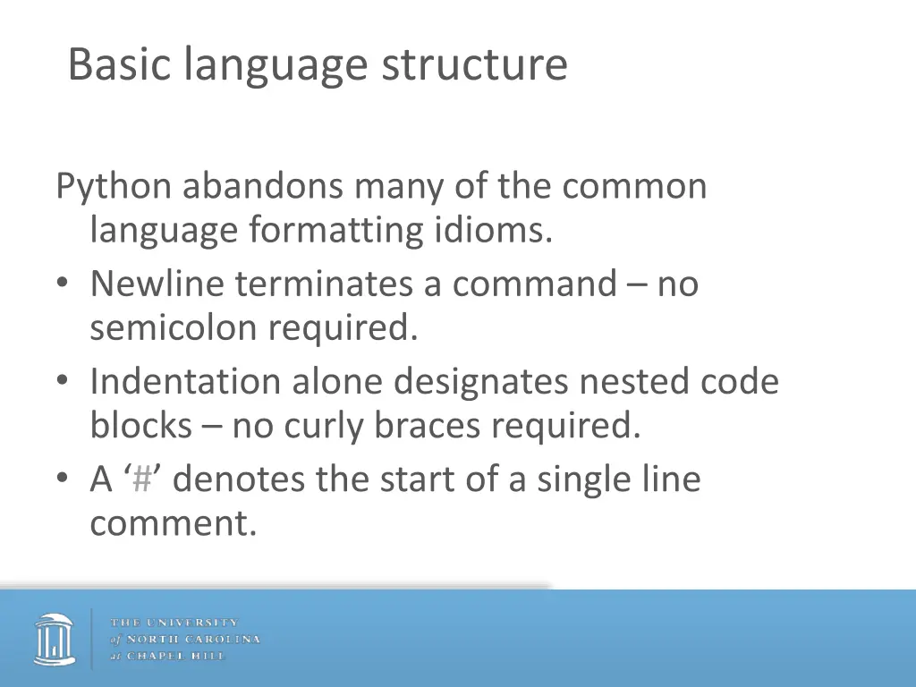 basic language structure