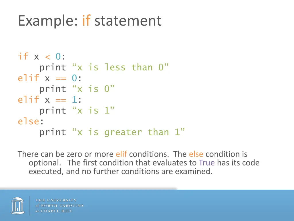 example if statement