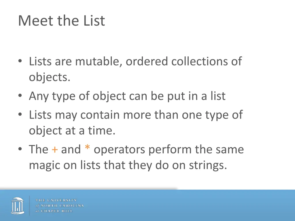 meet the list