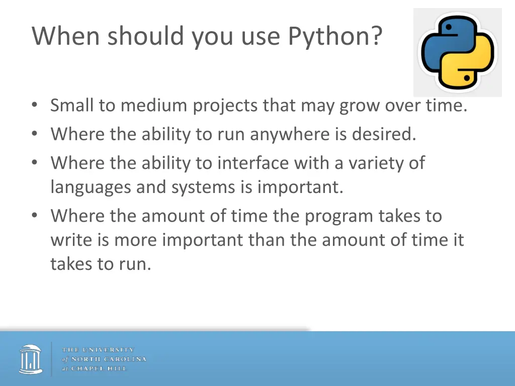 when should you use python