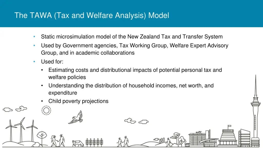 the tawa tax and welfare analysis model