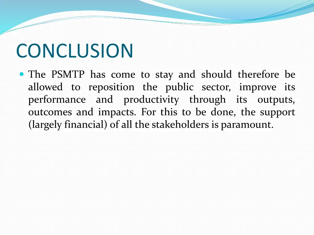conclusion