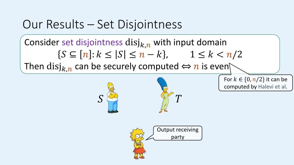 our results set disjointness