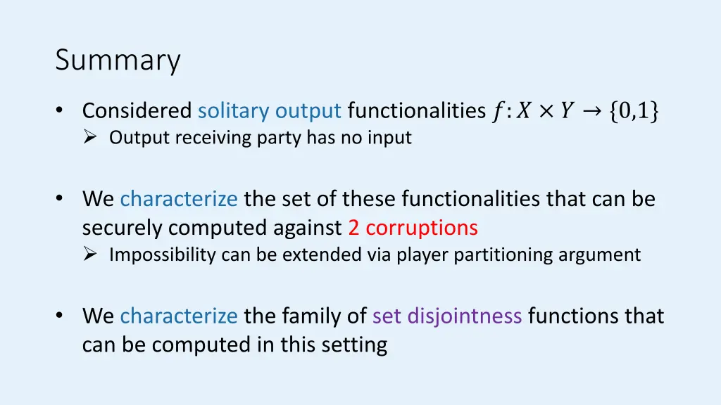 summary