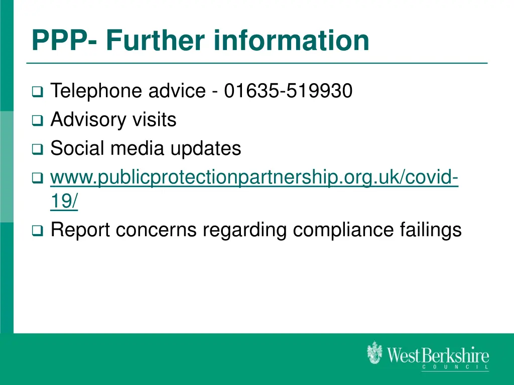 ppp further information