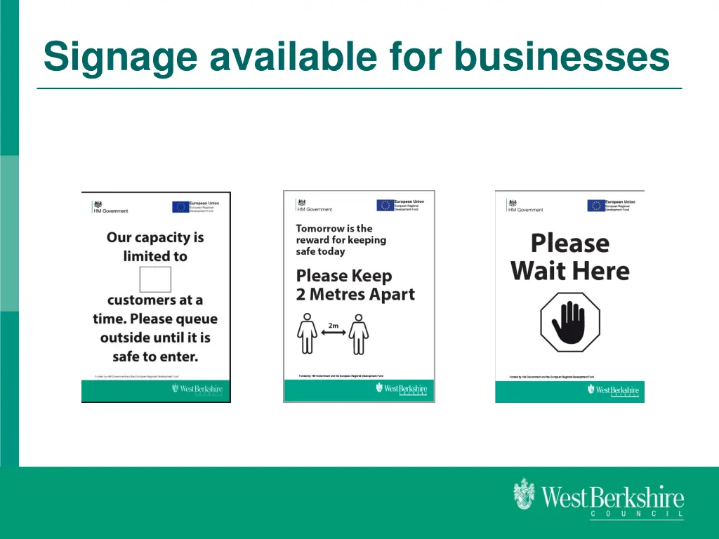signage available for businesses