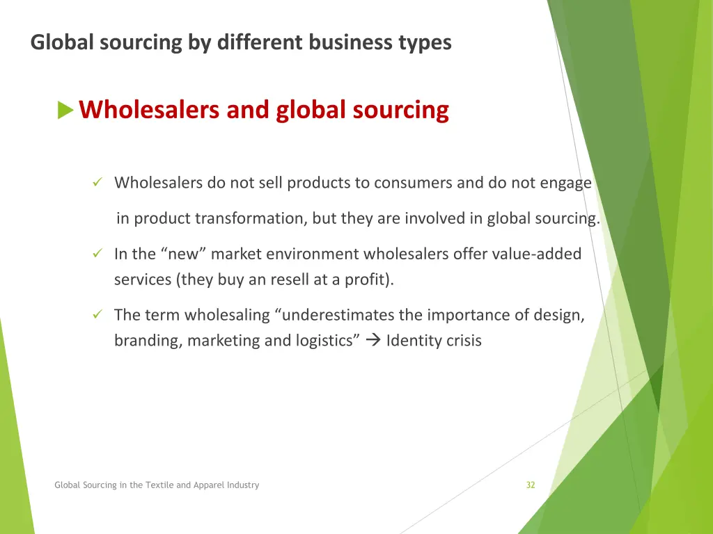 global sourcing by different business types 1