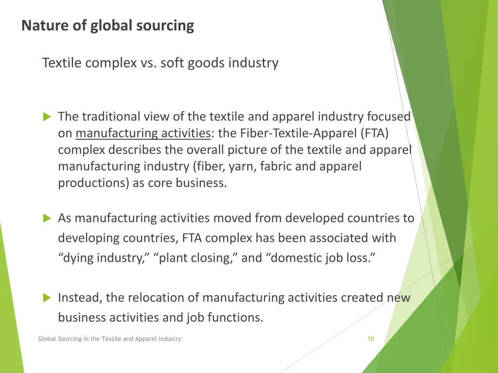 nature of global sourcing