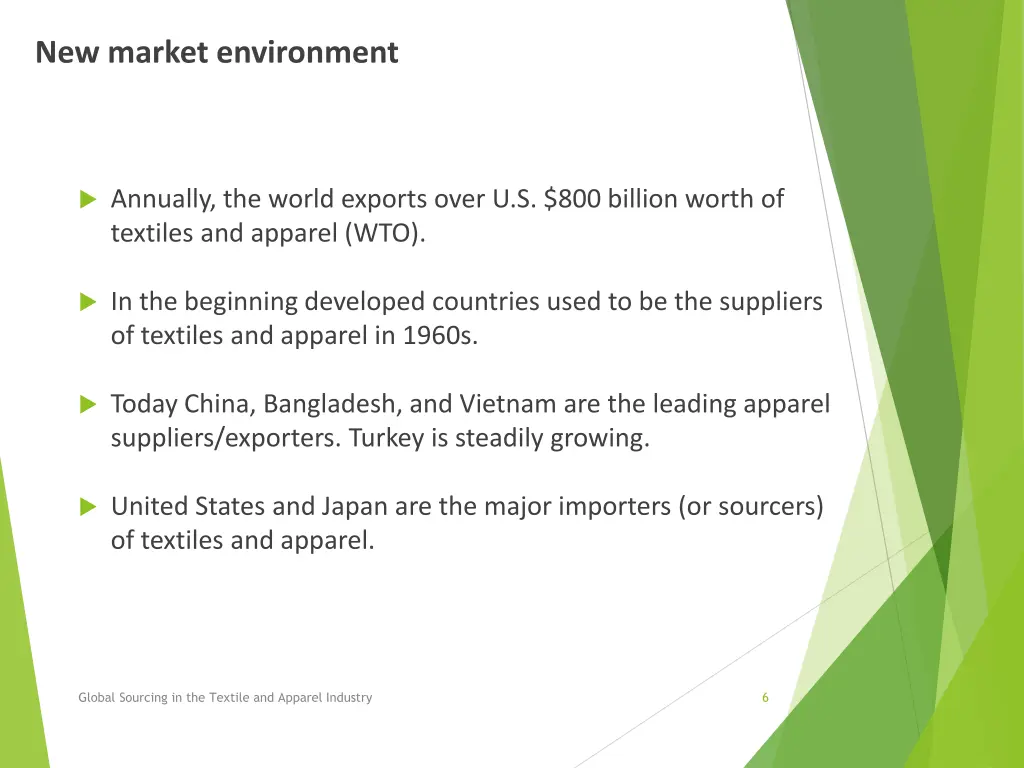 new market environment