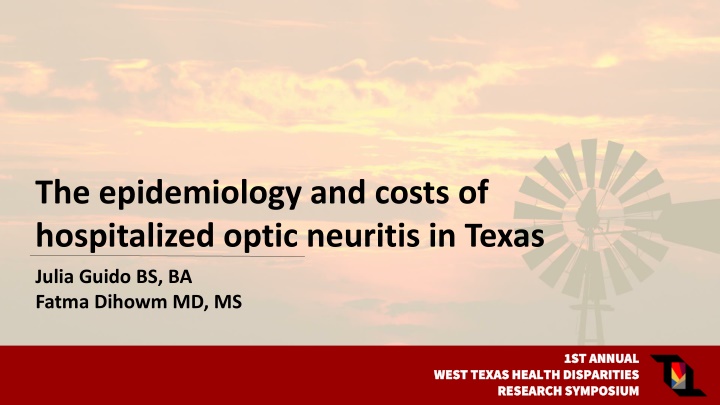 the epidemiology and costs of hospitalized optic