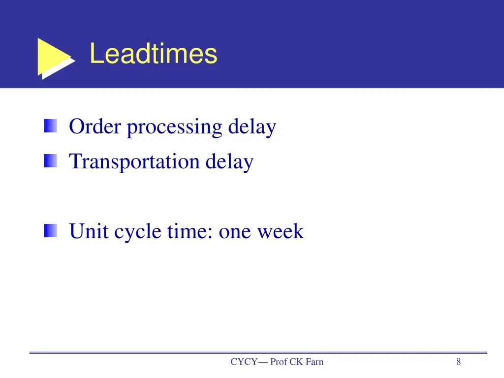 leadtimes