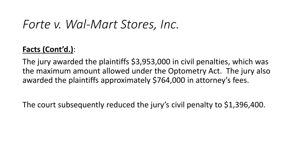 forte v wal mart stores inc 1