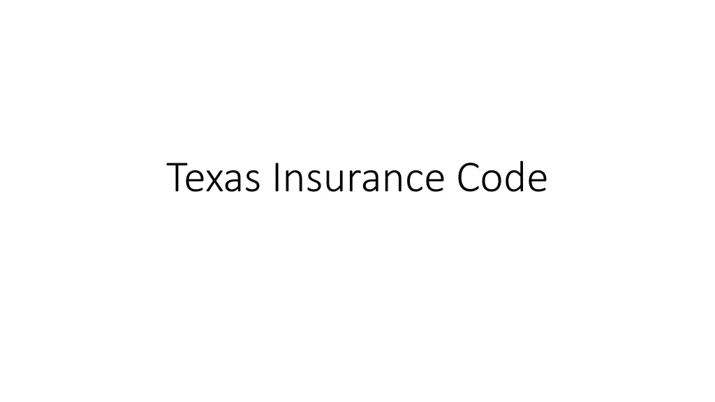 texas insurance code
