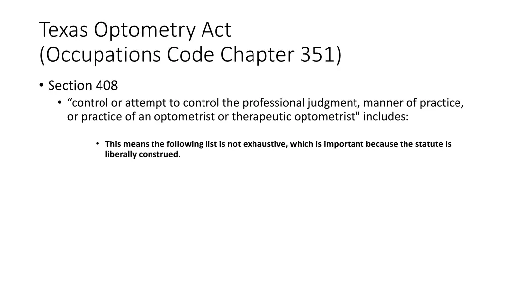 texas optometry act occupations code chapter 351 3