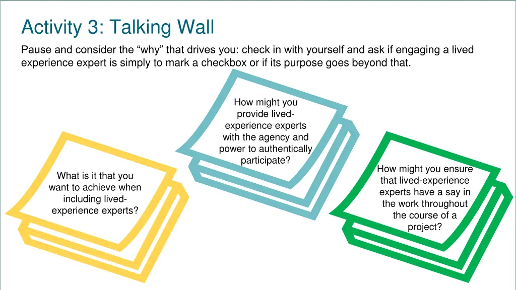 activity 3 talking wall