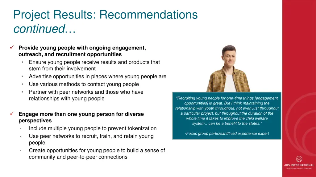 project results recommendations continued 1
