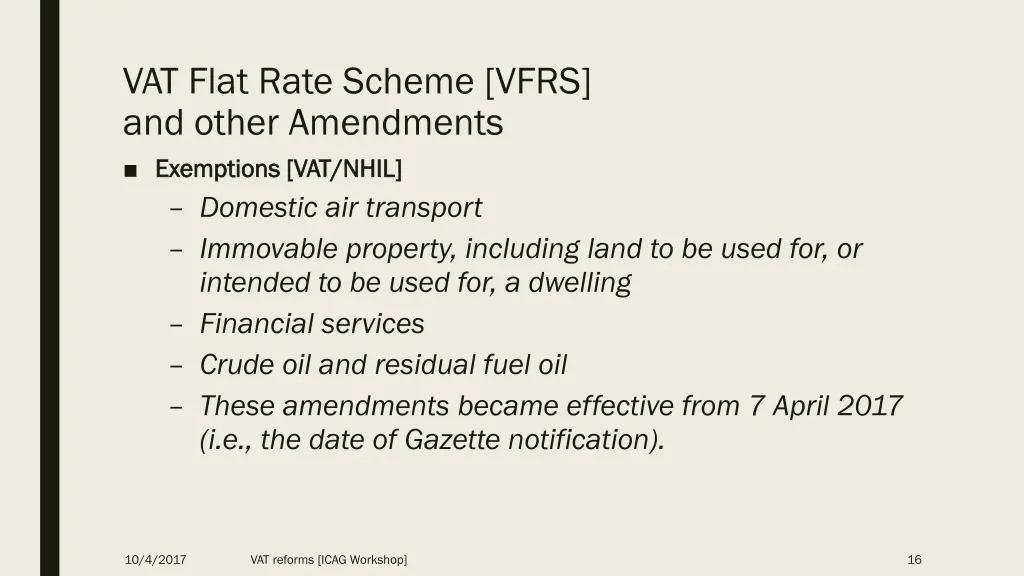 vat flat rate scheme vfrs and other amendments 2
