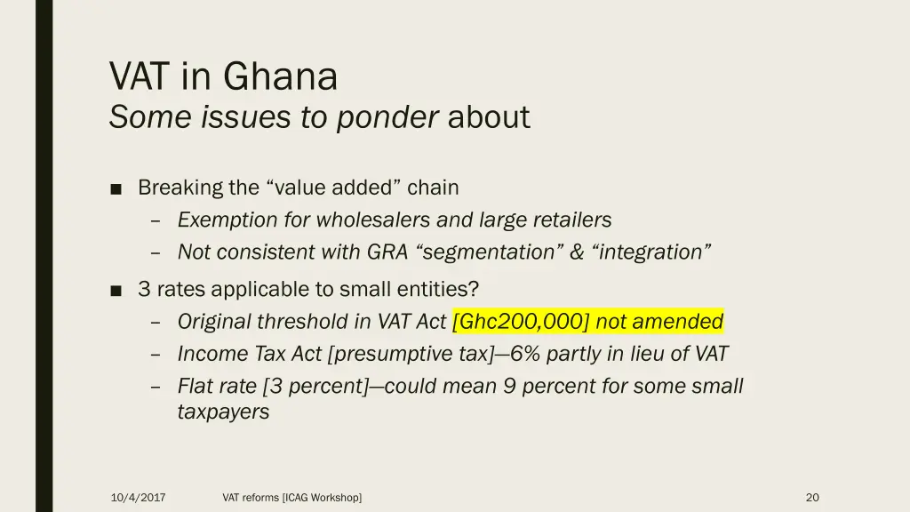 vat in ghana some issues to ponder about