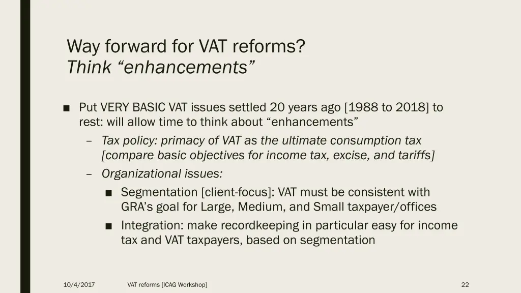 way forward for vat reforms think enhancements