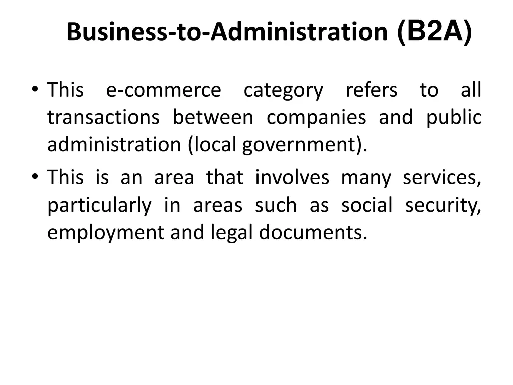 business to administration b2a