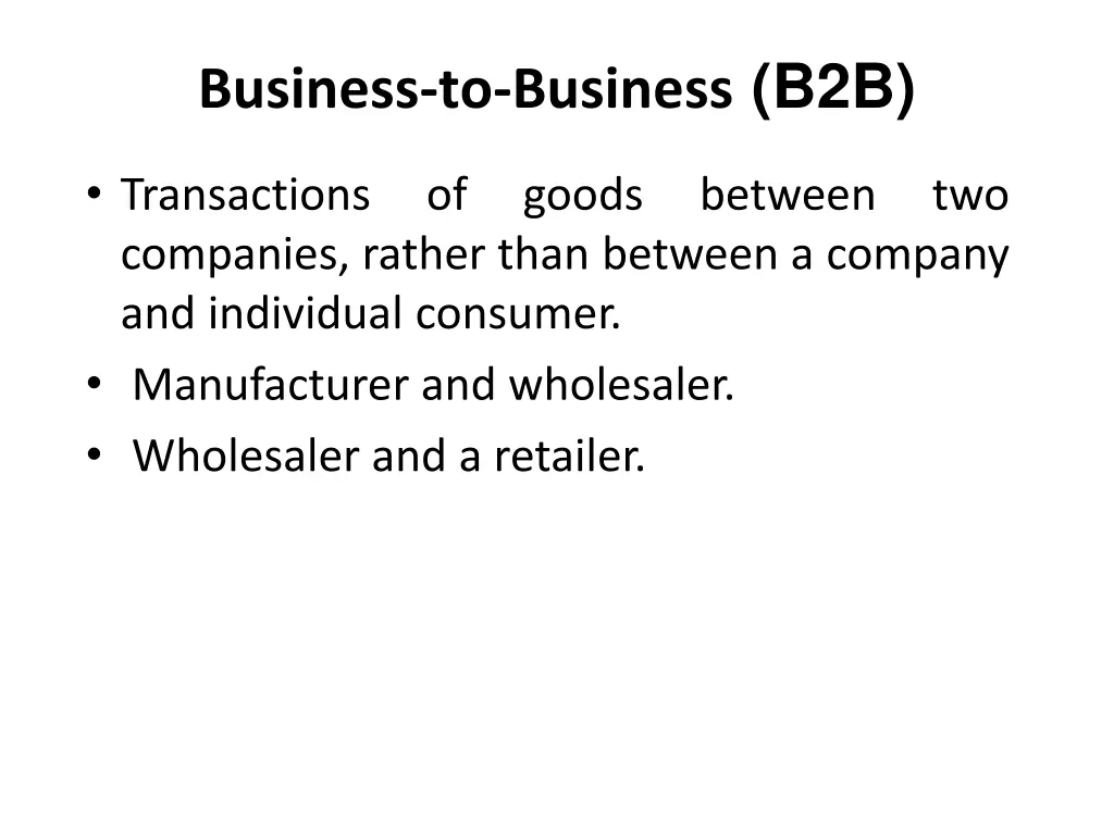 business to business b2b