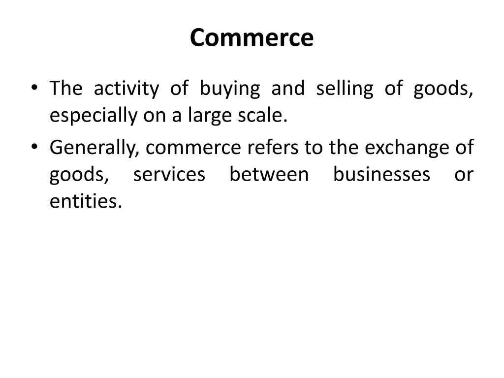 commerce
