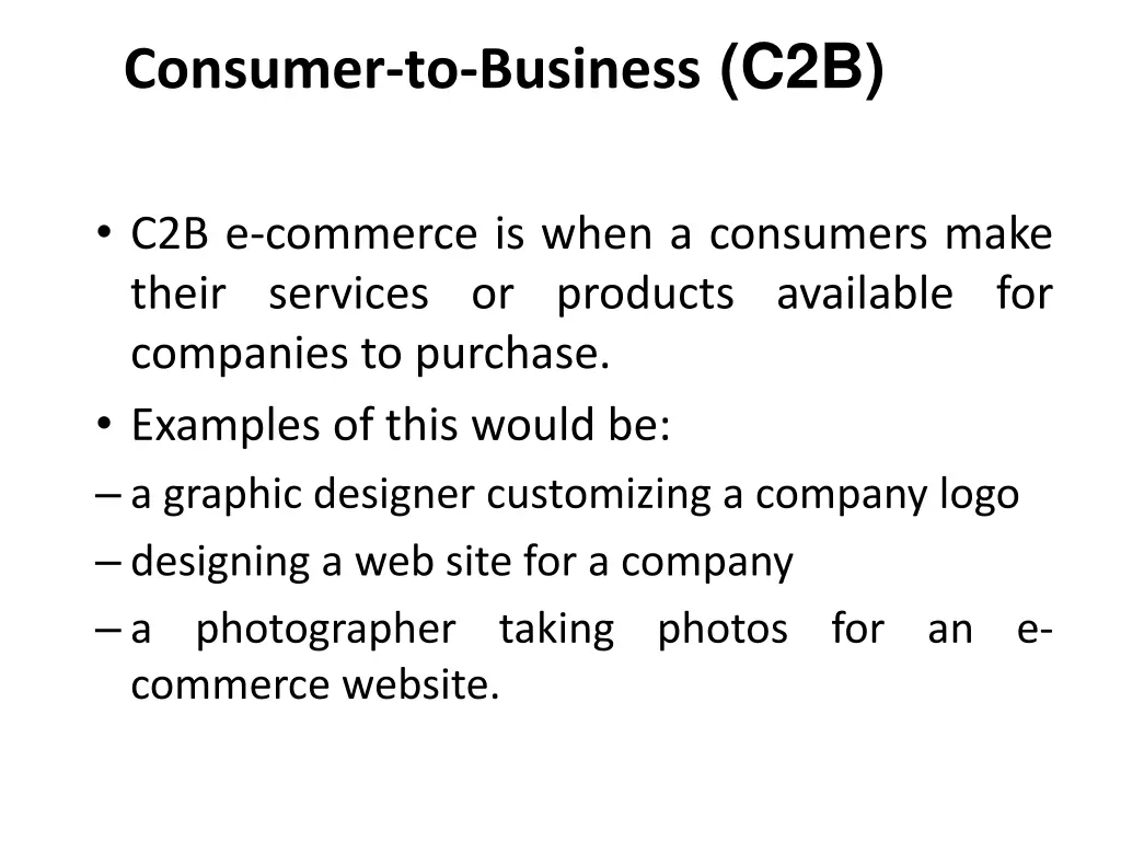 consumer to business c2b