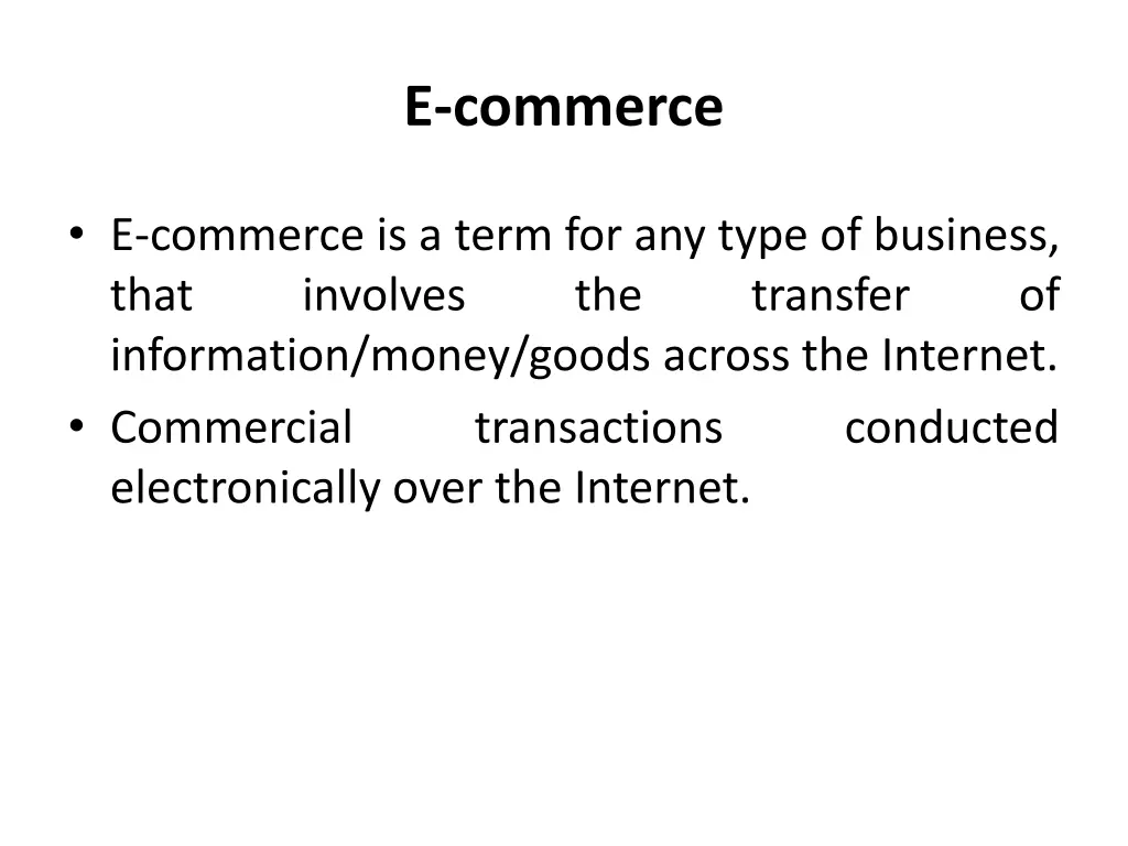 e commerce 1