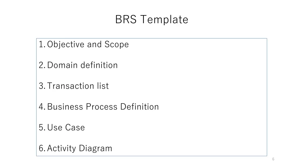 brs template