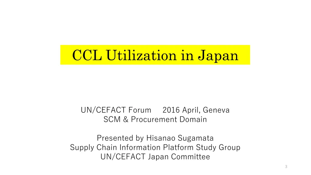 ccl utilization in japan