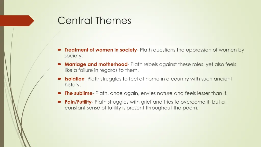 central themes